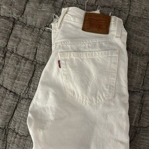 Levis 501 white jean